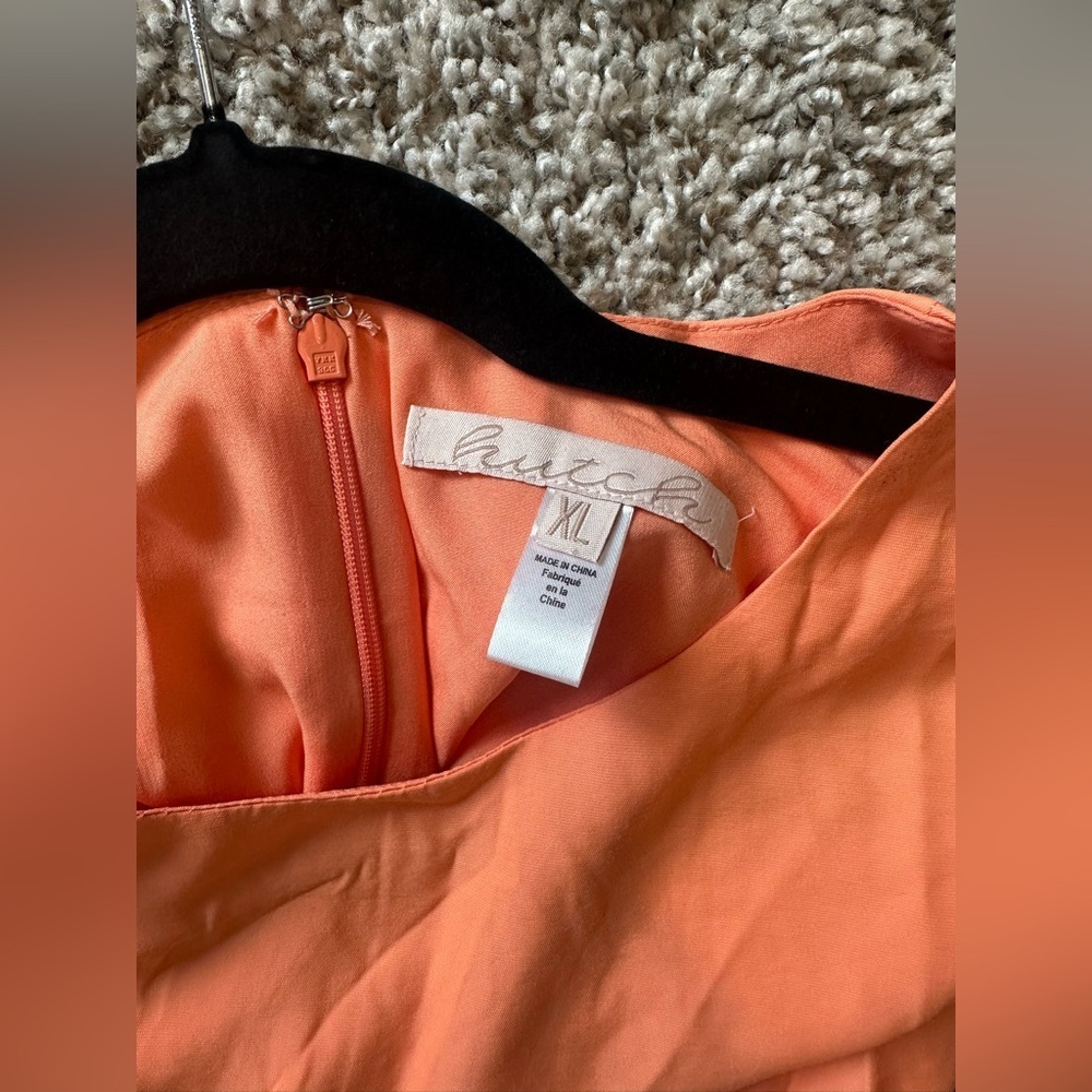 Anthropologie Hutch Orange Sleeveless Colorblock Dress - Picture 9 of 9